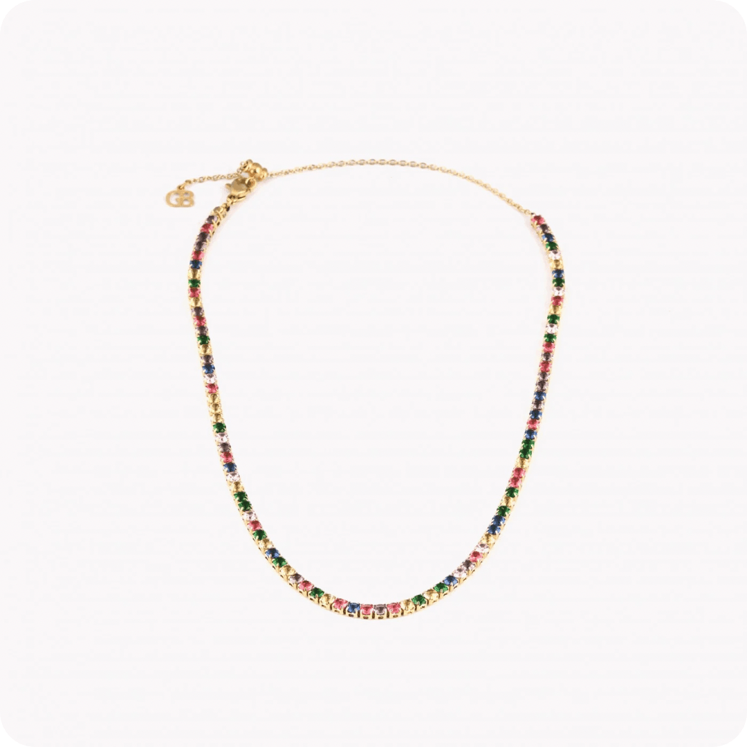 Collana tennis colore: rainbow