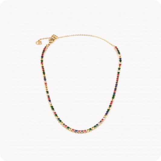 Collana tennis colore: rainbow