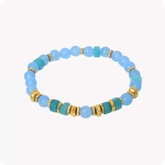 Bracciale con pietre naturali colore: blu