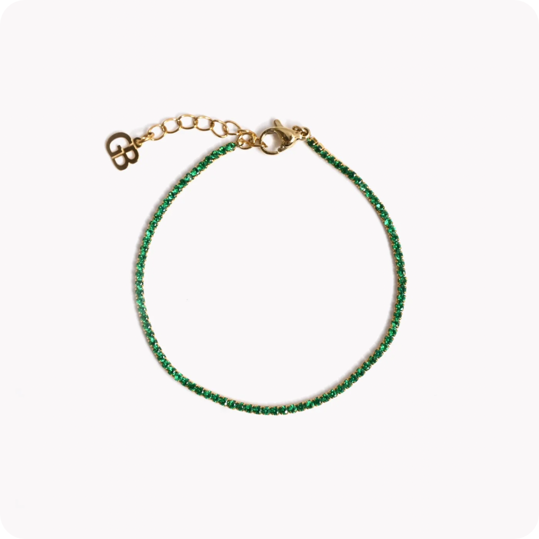 Bracciale tennis regolabile colore: verde