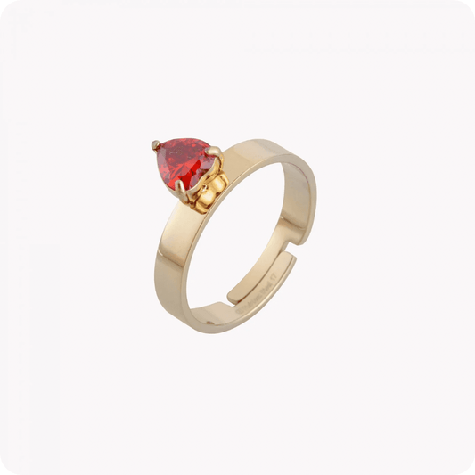 Anello regolabile colore: rosso