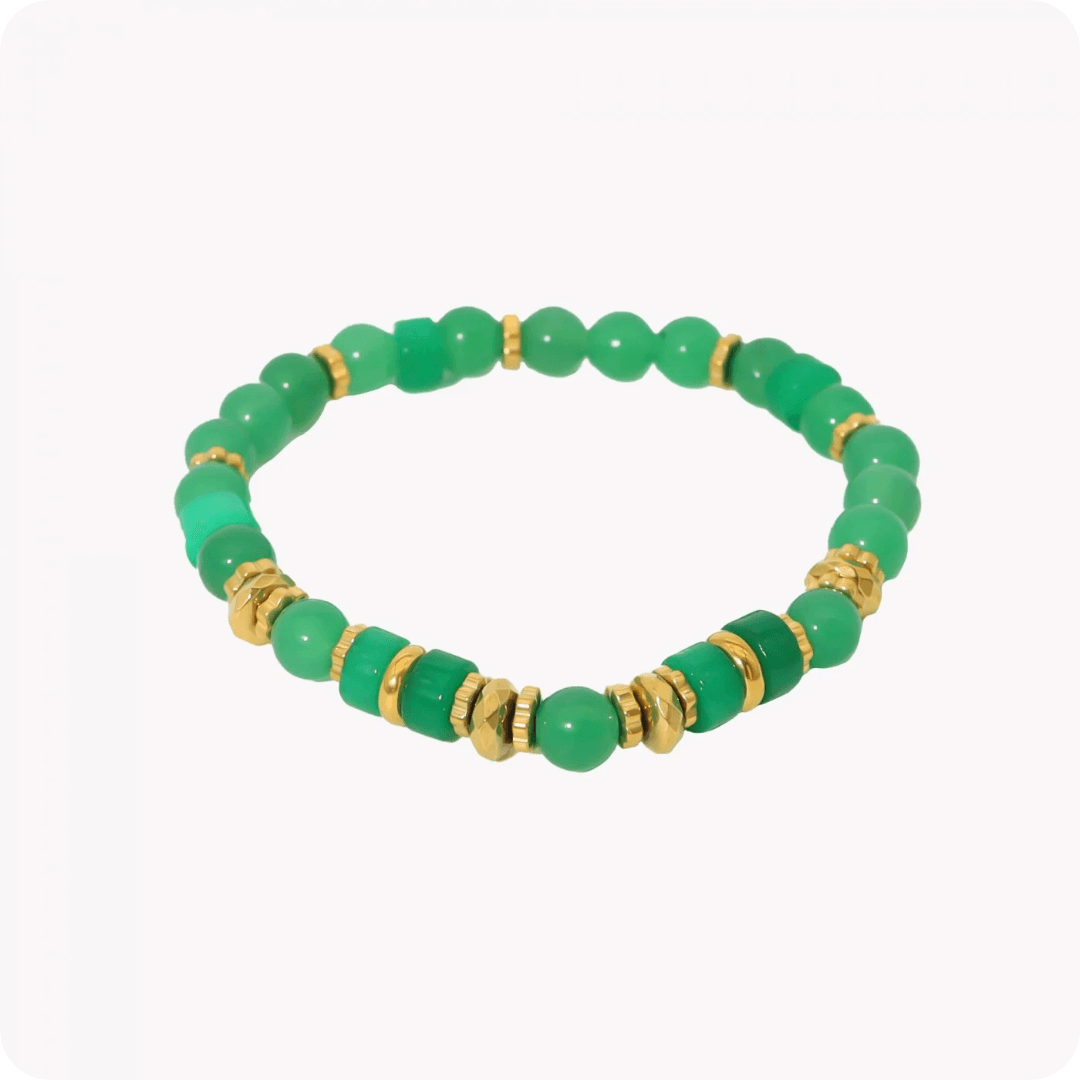 Bracciale con pietre naturali colore: verde