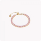 Bracciale con zirconi a forma quadrata colore: rosa