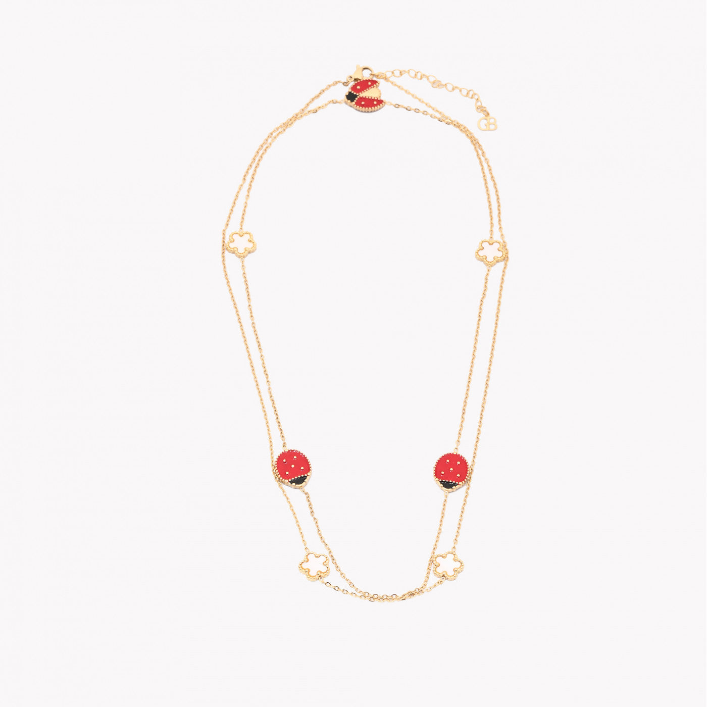 Collana lunga con coccinella