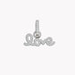 Charm in acciaio con ciondolo love