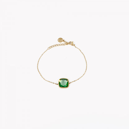 Pulsera con piedra verde