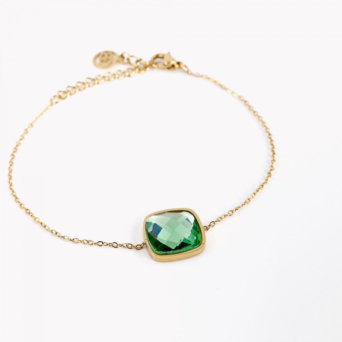 Pulsera con piedra verde