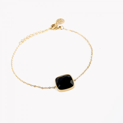 Bracciale con pietra nera